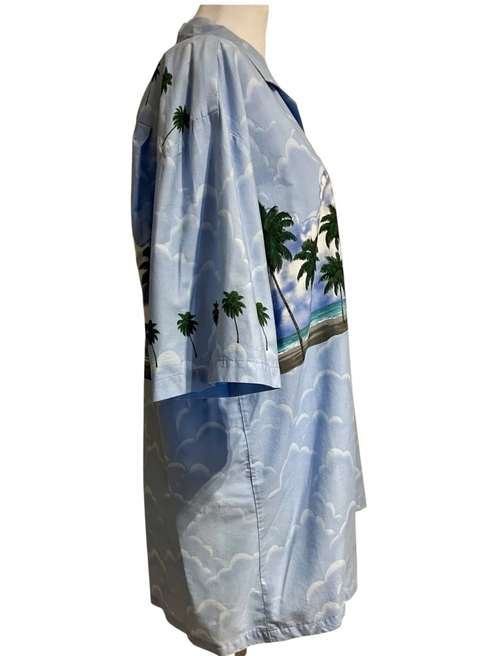 Vintage Pacific Legend Hawaiian Aloha Shirt L USA Hawaii Palm Tree Resort